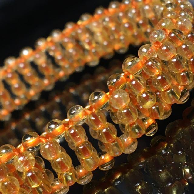 《No.022》高透明度 ゴールドルチルクォーツ 手編み 内径15cm < 女性アクセサリー/時計  《No.022》高透明度 ゴールドルチルクォーツ 手編み 内径15cm  < 女性アクセサリー/時計の