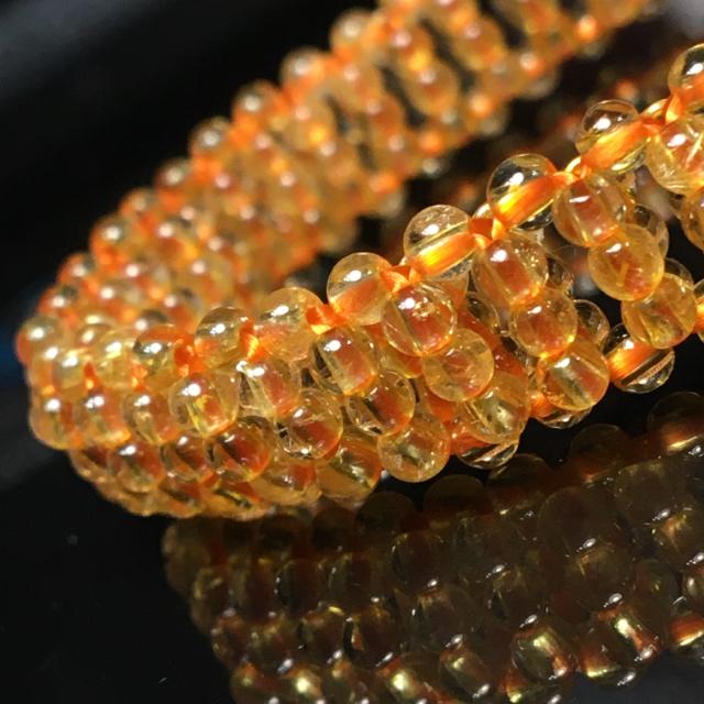 《No.022》高透明度 ゴールドルチルクォーツ 手編み 内径15cm < 女性アクセサリー/時計  《No.022》高透明度 ゴールドルチルクォーツ 手編み 内径15cm < 女性アクセサリー/時計の