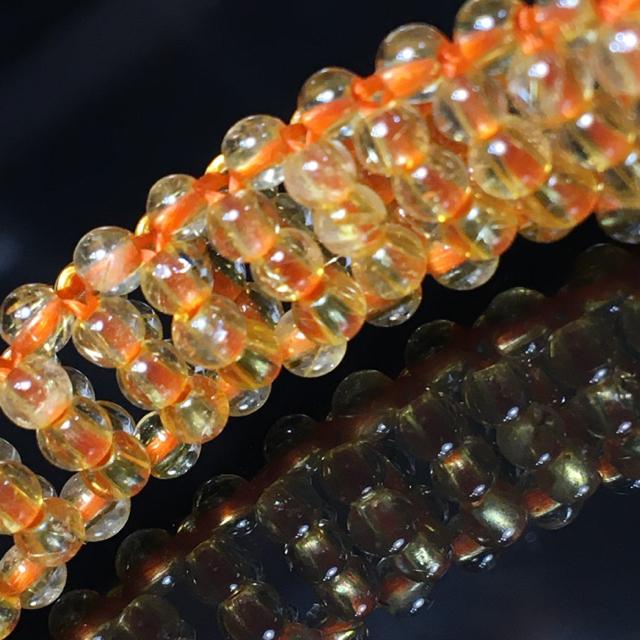 《No.022》高透明度 ゴールドルチルクォーツ 手編み 内径15cm < 女性アクセサリー/時計  《No.022》高透明度 ゴールドルチルクォーツ 手編み 内径15cm < 女性アクセサリー/時計の