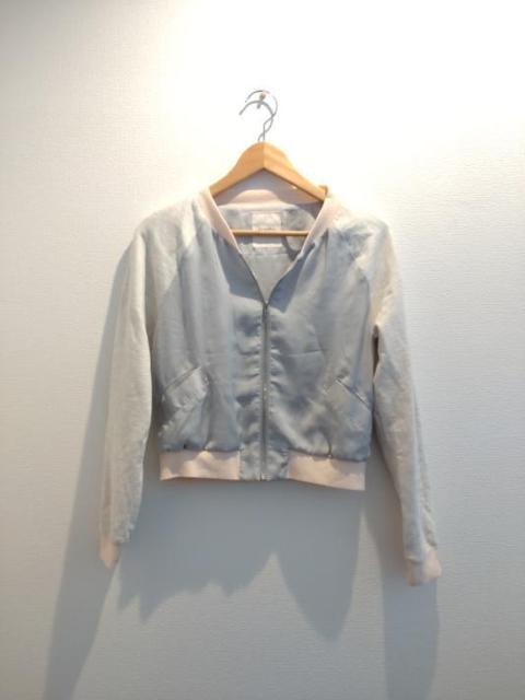 ダズリン◆グレー×ピンク サテン 袖スウェット ジャンパー ジャケット < ブランド  ダズリン◆グレー×ピンク サテン 袖スウェット ジャンパー ジャケット  < ブランドの