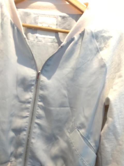 ダズリン◆グレー×ピンク サテン 袖スウェット ジャンパー ジャケット < ブランド  ダズリン◆グレー×ピンク サテン 袖スウェット ジャンパー ジャケット < ブランドの