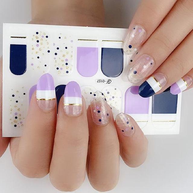 ネイルシール ハンド用 パープル系 紫 グレー ホワイト < 香水/コスメ/ネイル ネイルシール ハンド用 パープル系 紫 グレー ホワイト < 香水/コスメ/ネイルの
