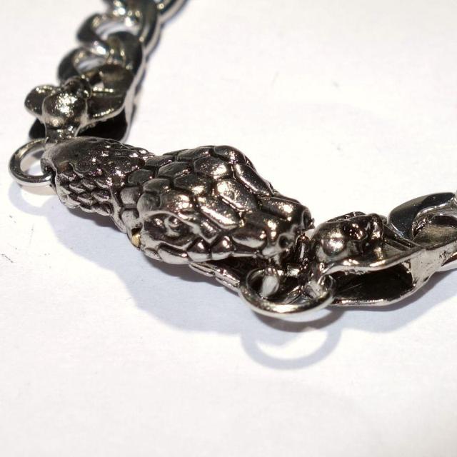 蛇 ヘビ へび スネーク スカル ガイコツ 骸骨 どくろ ドクロ ブレスレット アクセサリー メンズ 銀色 < 男性アクセサリー/時計  蛇 ヘビ へび スネーク スカル ガイコツ 骸骨 どくろ ドクロ ブレスレット アクセサリー メンズ 銀色 < 男性アクセサリー/時計の