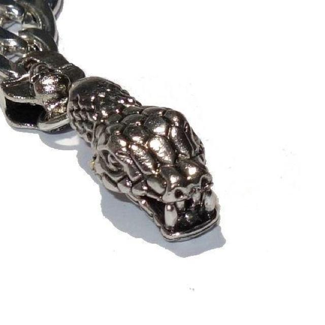 蛇 ヘビ へび スネーク スカル ガイコツ 骸骨 どくろ ドクロ ブレスレット アクセサリー メンズ 銀色 < 男性アクセサリー/時計  蛇 ヘビ へび スネーク スカル ガイコツ 骸骨 どくろ ドクロ ブレスレット アクセサリー メンズ 銀色 < 男性アクセサリー/時計の