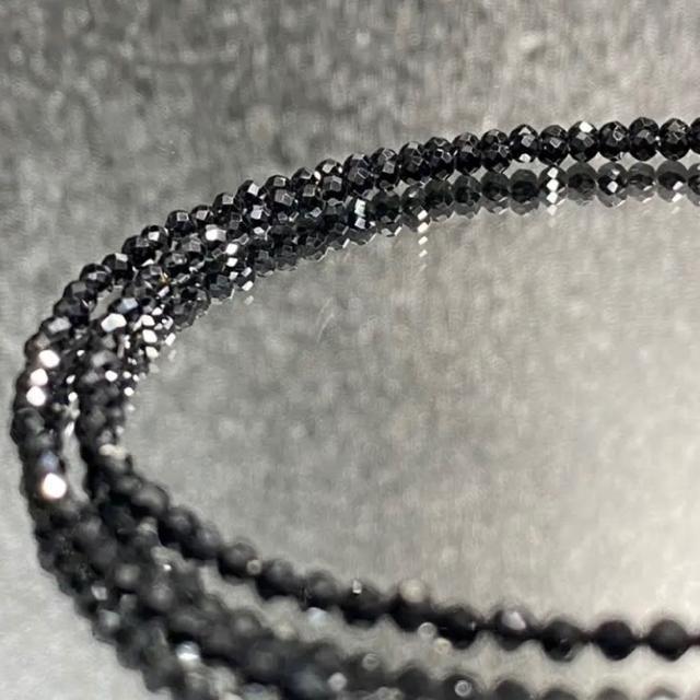 《ネックレス》天然石ブラックスピネル アジャスター付 < 女性アクセサリー/時計  《ネックレス》天然石ブラックスピネル アジャスター付 < 女性アクセサリー/時計の