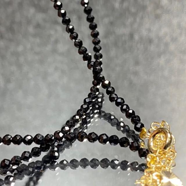 《ネックレス》天然石ブラックスピネル アジャスター付 < 女性アクセサリー/時計  《ネックレス》天然石ブラックスピネル アジャスター付 < 女性アクセサリー/時計の