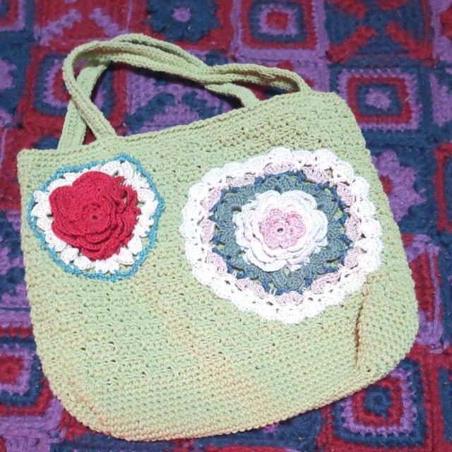 手編みの手提げバック < ペット/手芸/園芸  手編みの手提げバック  < ペット/手芸/園芸の
