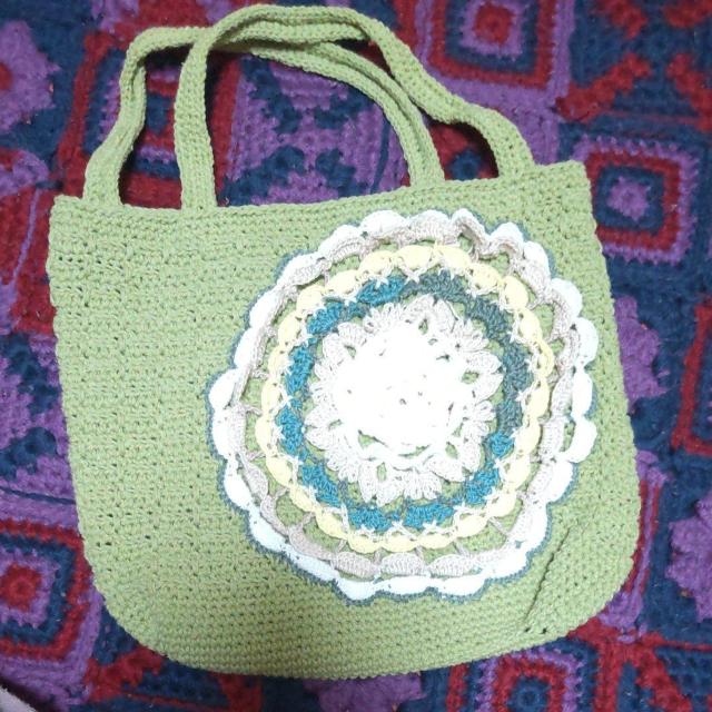 手編みの手提げバック < ペット/手芸/園芸  手編みの手提げバック < ペット/手芸/園芸の