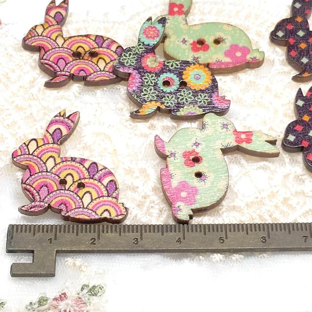 ハンドメイド資材☆ウッドボタン☆うさぎ☆7個セット < ペット/手芸/園芸  ハンドメイド資材☆ウッドボタン☆うさぎ☆7個セット < ペット/手芸/園芸の