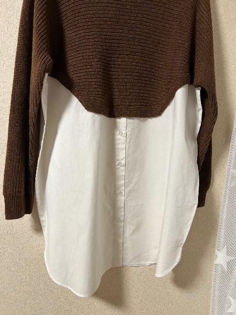 1.3万新品タグ付きSCOT CLUB★ウール混ニット×ブラウス生地ドッキングPO < ブランド 1.3万新品タグ付きSCOT CLUB★ウール混ニット×ブラウス生地ドッキングPO < ブランドの