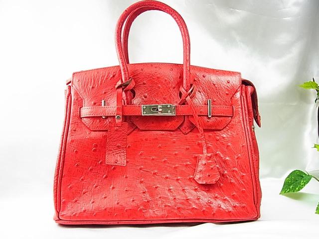 激安良品★美品 オーストリッチ型押しレザー ハンドバッグ/トートバッグ 良品 < 女性ファッション 激安良品★美品 オーストリッチ型押しレザー ハンドバッグ/トートバッグ 良品 < 女性ファッションの