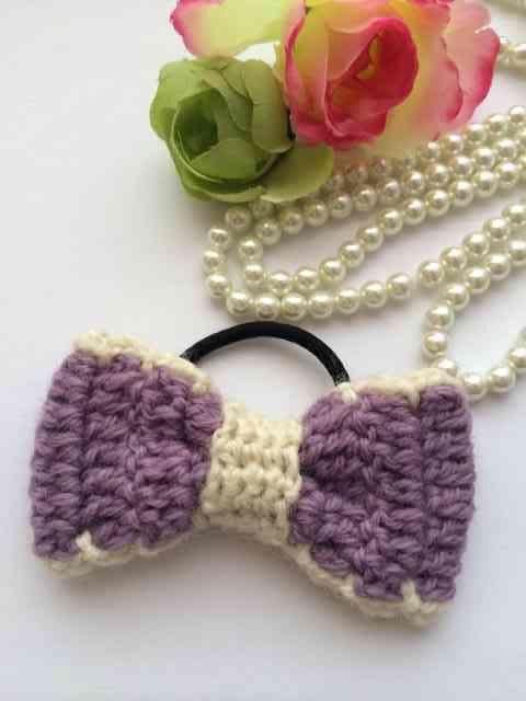 ハンドメイド ヘアゴム リボン ウール パープル  リズリサ好き < 女性ファッション  ハンドメイド ヘアゴム リボン ウール パープル  リズリサ好き  < 女性ファッションの