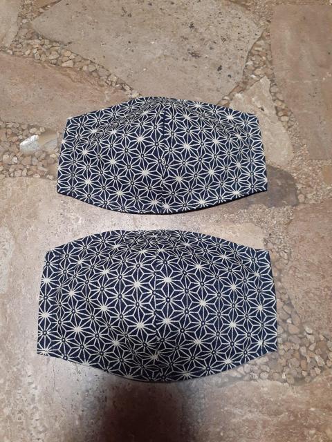 ハンドメイド マスクカバー 麻の葉 2枚セットA < ペット/手芸/園芸  ハンドメイド マスクカバー 麻の葉 2枚セットA  < ペット/手芸/園芸の