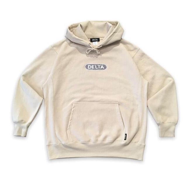 DELTADECK LOGO HOODIE"CEMENT"   jt@bV 