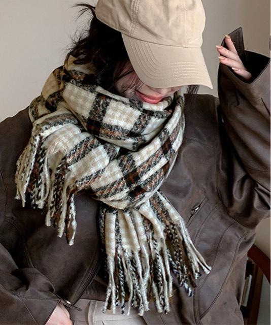 送料無料 新品 チェック柄マフラー 大判 ストール 秋冬 < 女性ファッション  送料無料 新品 チェック柄マフラー 大判 ストール 秋冬 < 女性ファッションの