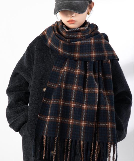 送料無料 新品 チェック柄マフラー 大判 ストール 秋冬 < 女性ファッション  送料無料 新品 チェック柄マフラー 大判 ストール 秋冬 < 女性ファッションの