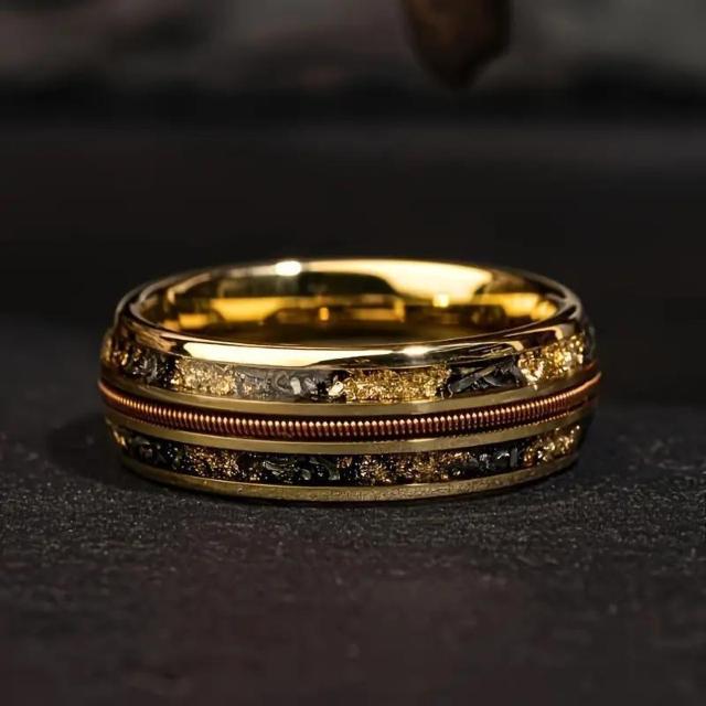 超お買い得490円★ギター弦メンズゴールドエンゲージメント、ステンレススチールリング USAサイズ12(日本サイズ26号) < 男性アクセサリー/時計  超お買い得490円★ギター弦メンズゴールドエンゲージメント、ステンレススチールリング USAサイズ12(日本サイズ26号)  < 男性アクセサリー/時計の