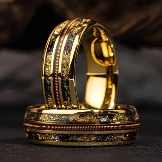 超お買い得490円★ギター弦メンズゴールドエンゲージメント、ステンレススチールリング USAサイズ12(日本サイズ26号) < 男性アクセサリー/時計  超お買い得490円★ギター弦メンズゴールドエンゲージメント、ステンレススチールリング USAサイズ12(日本サイズ26号) < 男性アクセサリー/時計の