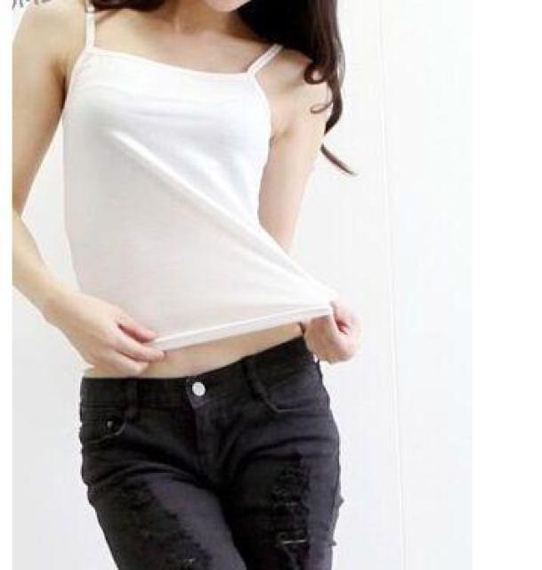 超破格値590円★超人気シンプル万能キャミソール/タンクトップ白 < 女性ファッション  超破格値590円★超人気シンプル万能キャミソール/タンクトップ白 < 女性ファッションの