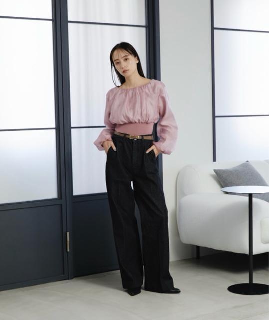 【タグ紛失】【ジルバイジルスチュアート】 長袖 ウエストリブシアーブラウス F < ブランド 【タグ紛失】【ジルバイジルスチュアート】 長袖 ウエストリブシアーブラウス F < ブランドの