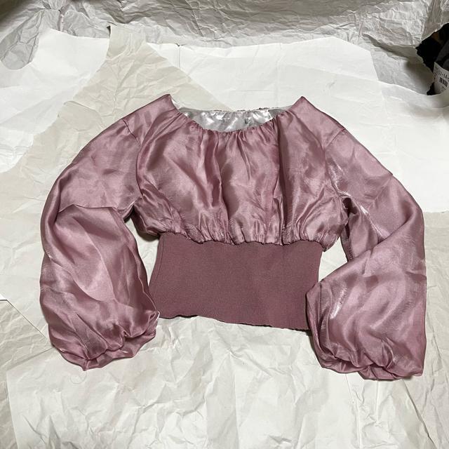 【タグ紛失】【ジルバイジルスチュアート】 長袖 ウエストリブシアーブラウス F < ブランド 【タグ紛失】【ジルバイジルスチュアート】 長袖 ウエストリブシアーブラウス F < ブランドの