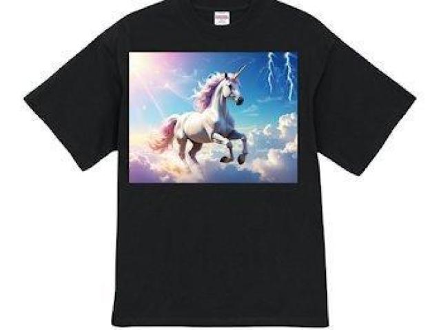 オーガニックコットン Tシャツ XL ブラックユニコーン 動物 ツアーロゴ < 男性ファッション オーガニックコットン Tシャツ XL ブラックユニコーン 動物 ツアーロゴ < 男性ファッションの