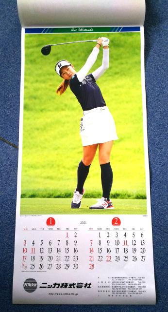  qvSt u2021 CALENDER LADIES GOLFv J_[ Vi 9oiI  W[/X|[c 