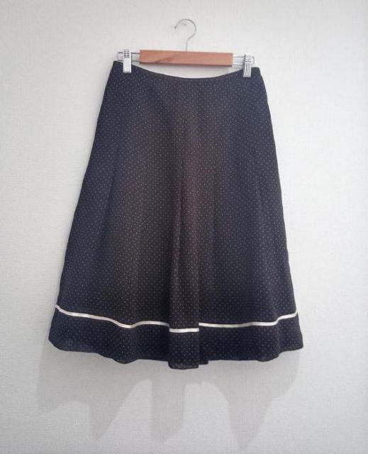 Chez toi シェトワ◆ブラウン シフォン フレア スカート M < 女性ファッション  Chez toi シェトワ◆ブラウン シフォン フレア スカート M  < 女性ファッションの