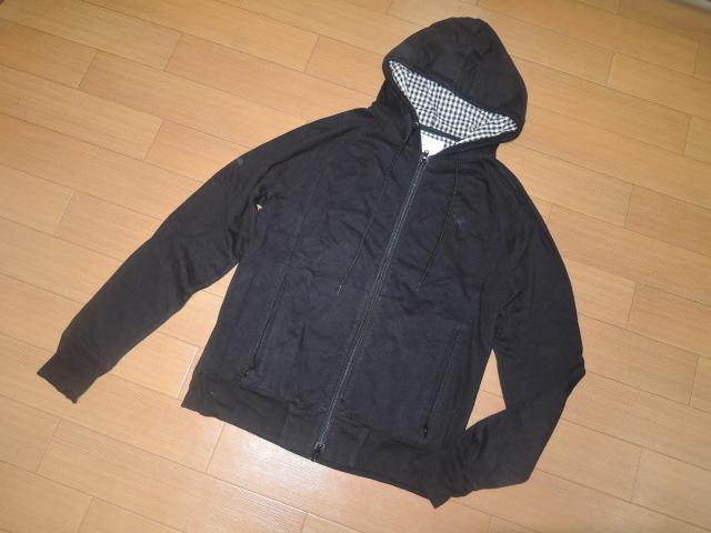 WTAPSダブルタップス薄手スウェットジップパーカーS黒チェック柄 < ブランド  WTAPSダブルタップス薄手スウェットジップパーカーS黒チェック柄 < ブランドの