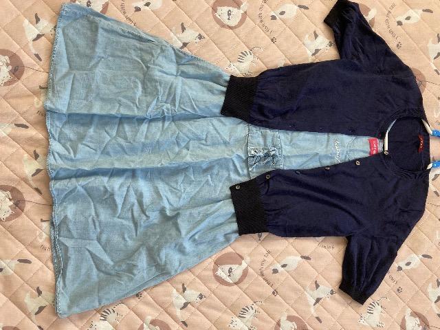 LOVE RABBYジャンバースカート/AMACA5分袖カーディガン < キッズ/ベビー  LOVE RABBYジャンバースカート/AMACA5分袖カーディガン < キッズ/ベビーの