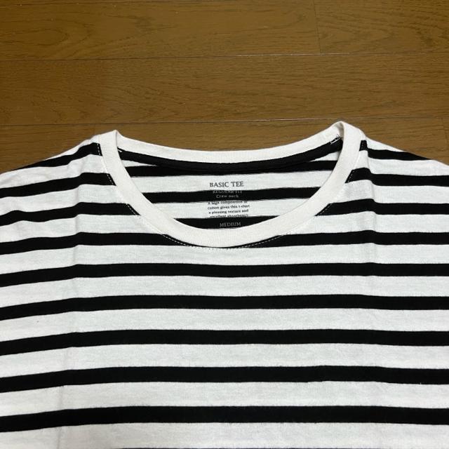 【used】ボーダー柄ベーシック半袖Tシャツ/GU/サイズM < 女性ファッション 【used】ボーダー柄ベーシック半袖Tシャツ/GU/サイズM < 女性ファッションの