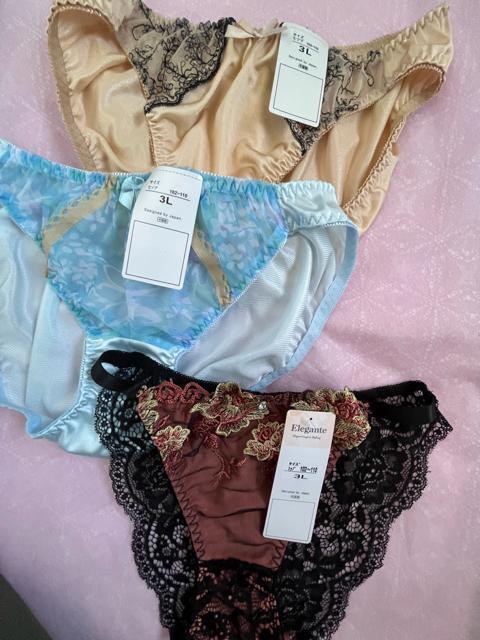 3Lサイズ!3枚組!光沢ツルツル素材!シフォン使いあり!レース仕様の脇ゴム仕様あり!などの色とりどりエレガント!ショーツ!No.光 < 女性ファッション  3Lサイズ!3枚組!光沢ツルツル素材!シフォン使いあり!レース仕様の脇ゴム仕様あり!などの色とりどりエレガント!ショーツ!No.光 < 女性ファッションの