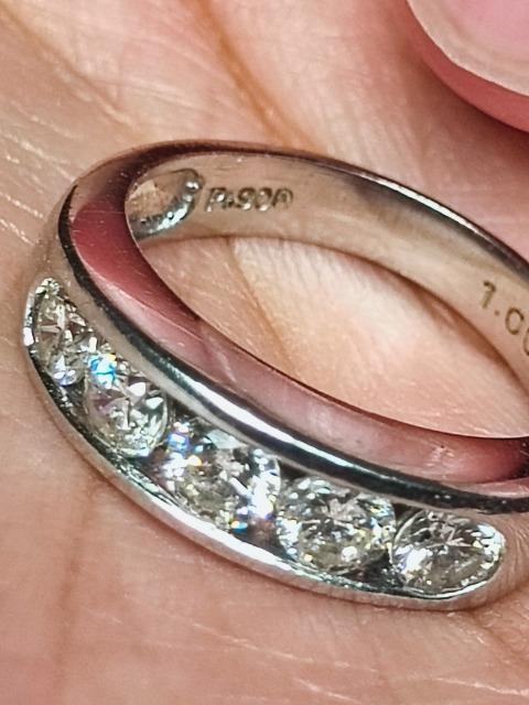 pt900�Y���1.00ct�_�C�������h�����O����� �� �����A�N�Z�T���[/���v�� 