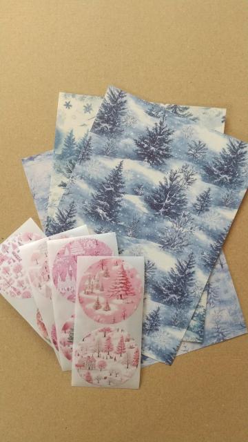 @冬の森 デザインペーパー&シールのセット ブルー系 < インテリア/ライフ @冬の森 デザインペーパー&シールのセット ブルー系 < インテリア/ライフの