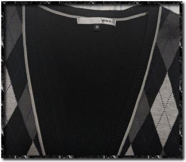 abx エービーエックス アーガイルニットカーディガン 黒 < ブランド abx エービーエックス アーガイルニットカーディガン 黒 < ブランドの