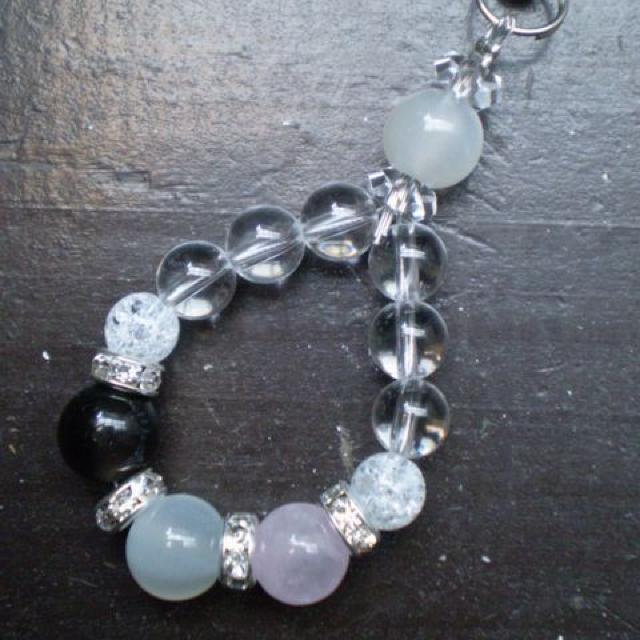 ムーンストーンxアイスオブシディアンxローズクォーツ < 家電/AV ムーンストーンxアイスオブシディアンxローズクォーツ < 家電/AVの