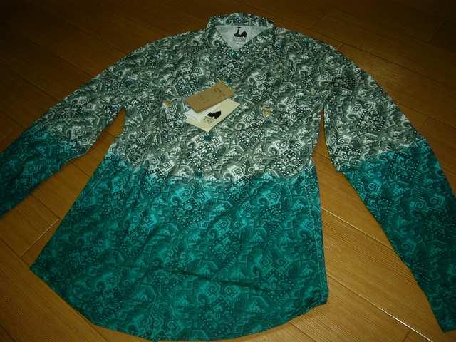 新品R.NEWBOLDグラデーション総柄シャツS緑系ポールスミス < ブランド 新品R.NEWBOLDグラデーション総柄シャツS緑系ポールスミス < ブランドの