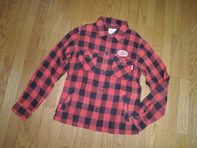 MARBLES マーブルズ 背ロゴ チェックシャツ M 赤黒 刺繍 ステッチ 長袖 TMT < ブランド  MARBLES マーブルズ 背ロゴ チェックシャツ M 赤黒 刺繍 ステッチ 長袖 TMT < ブランドの