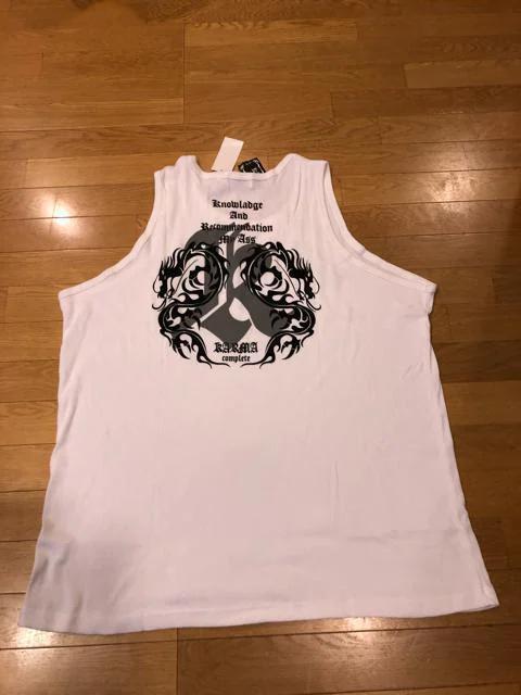KARMA タンクトップ 超超大きい size 5L→3XL位 白A < 男性ファッション  KARMA タンクトップ 超超大きい size 5L→3XL位 白A < 男性ファッションの
