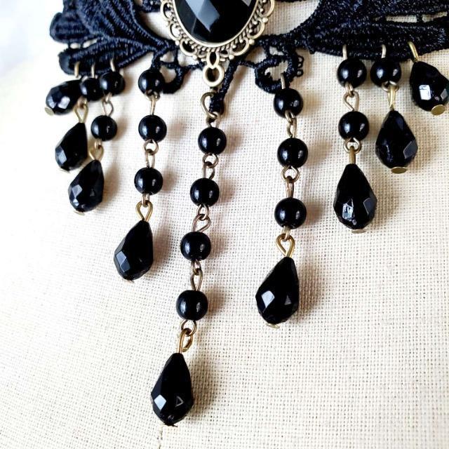 込み★@★ゴスロリ/パンク★レース&ビーズ使用!チョーカー!! < 女性アクセサリー/時計 込み★@★ゴスロリ/パンク★レース&ビーズ使用!チョーカー!! < 女性アクセサリー/時計の