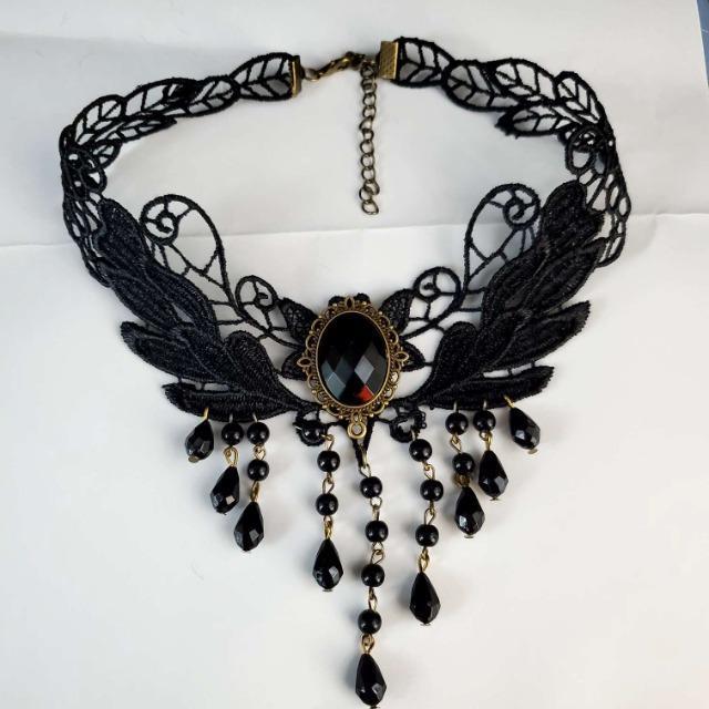 込み★@★ゴスロリ/パンク★レース&ビーズ使用!チョーカー!! < 女性アクセサリー/時計 込み★@★ゴスロリ/パンク★レース&ビーズ使用!チョーカー!! < 女性アクセサリー/時計の