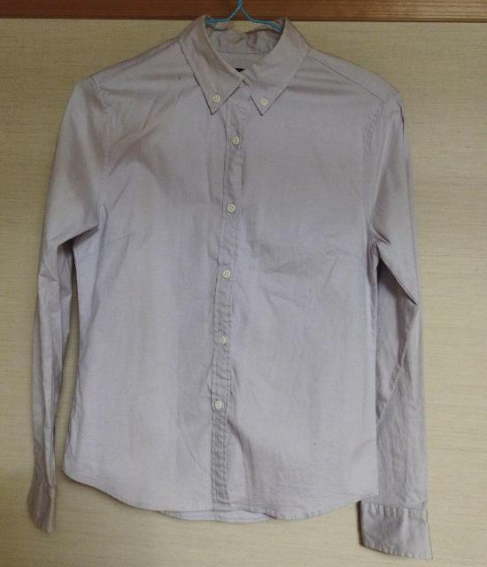ユニクロ パープル ラベンダーボタンダウン綿ストレッチ シャツ M < 女性ファッション  ユニクロ パープル ラベンダーボタンダウン綿ストレッチ シャツ M  < 女性ファッションの