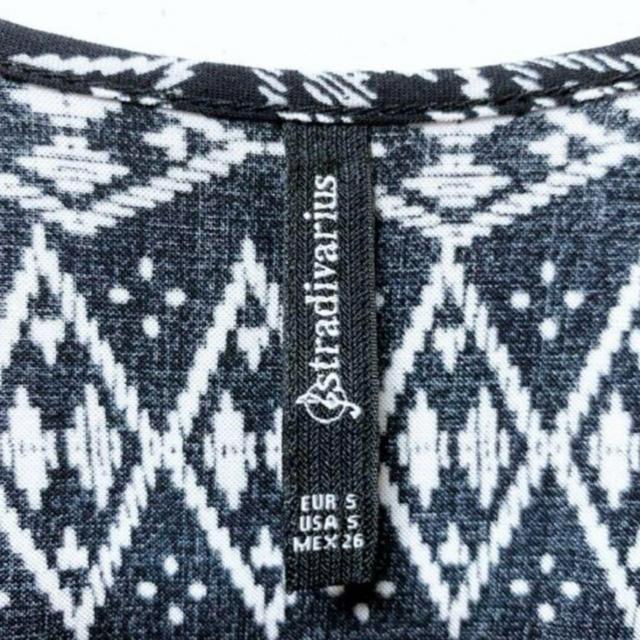 【超美品】トライバル柄フリンジタンクトップ/サイズM/黒×白/ZARA < 女性ファッション  【超美品】トライバル柄フリンジタンクトップ/サイズM/黒×白/ZARA < 女性ファッションの