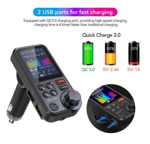 FMトランスミッター BT93 カーラジオとスマホを接続 Bluetooth5.0 7種類EQ設定可能 QC3.0急速充電 220 < 自動車/バイク FMトランスミッター BT93 カーラジオとスマホを接続 Bluetooth5.0 7種類EQ設定可能 QC3.0急速充電 220 < 自動車/バイク