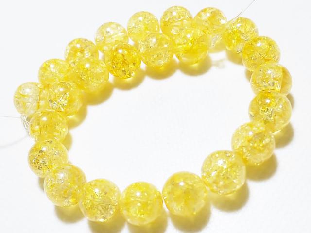 天然石★クラック水晶(イエロー) ラウンド8mm 半連 < 女性アクセサリー/時計 天然石★クラック水晶(イエロー) ラウンド8mm 半連 < 女性アクセサリー/時計の
