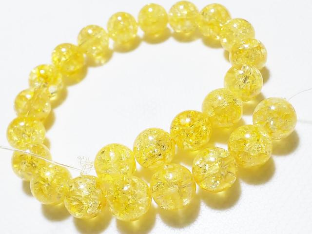 天然石★クラック水晶(イエロー) ラウンド8mm 半連 < 女性アクセサリー/時計 天然石★クラック水晶(イエロー) ラウンド8mm 半連 < 女性アクセサリー/時計の