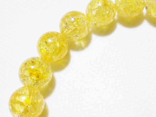 天然石★クラック水晶(イエロー) ラウンド8mm 半連 < 女性アクセサリー/時計 天然石★クラック水晶(イエロー) ラウンド8mm 半連 < 女性アクセサリー/時計の