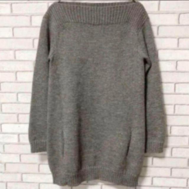 Drawer ニット セーター アルパカ50% ボートネック グレーMドゥロワー < ブランド  Drawer ニット セーター アルパカ50% ボートネック グレーMドゥロワー < ブランドの