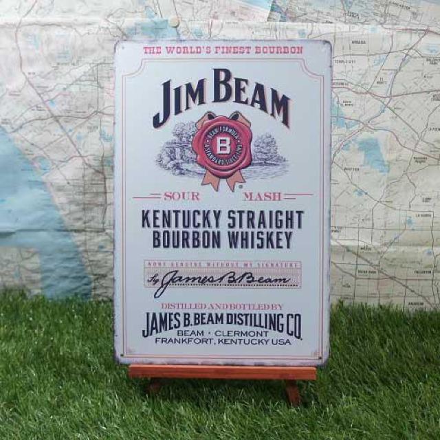 新品【ブリキ看板】Jim Beam/ジム・ビーム 白ラベル -L- < ホビー  新品【ブリキ看板】Jim Beam/ジム・ビーム 白ラベル -L-  < ホビーの