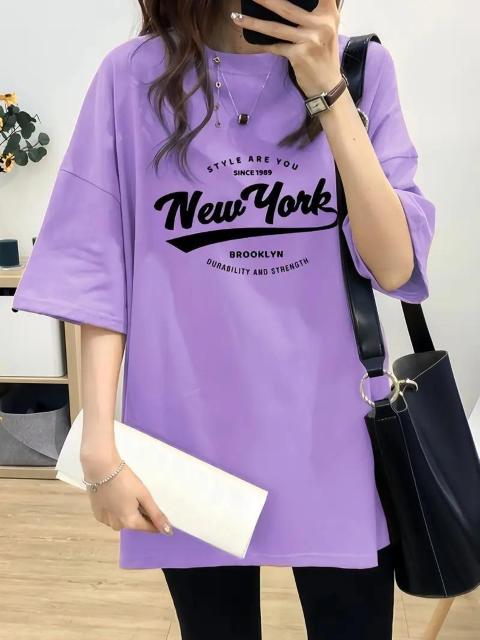 超お買い得1490円★レタープリントTシャツ、半袖クルーネックトップス、夏と春に最適、レディース 日本サイズL ローズレッド < 女性ファッション  超お買い得1490円★レタープリントTシャツ、半袖クルーネックトップス、夏と春に最適、レディース 日本サイズL ローズレッド < 女性ファッションの